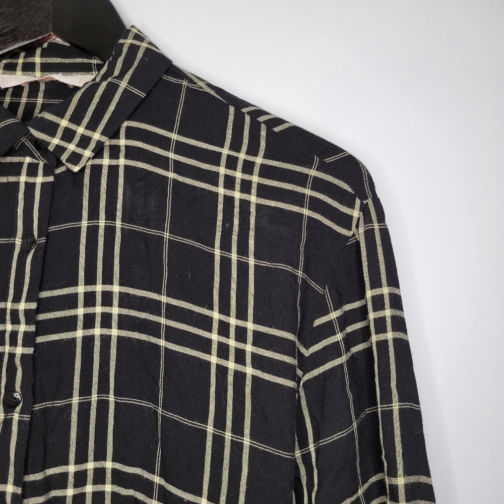 Zara trafaluc women's plaid long sleeve tunic top - Picture 5 of 16